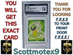 1998 SLAB ERROR Pokemon Victreebell Merlin Sticker Series 1 71 Game Freak CGC 10 - Bild 1 von 7