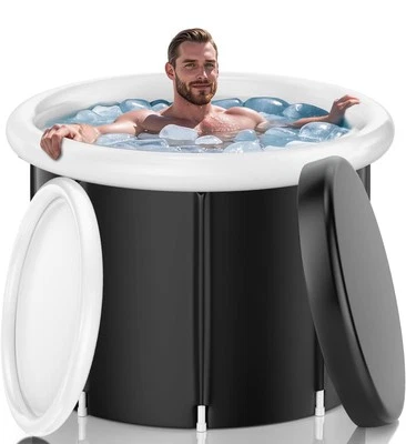110 Gal Insulated Ice Bath Tub Athletes Portable Cold Plunge Therapy Pod w/Cover - Image 1 of 4