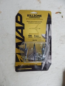Pack NAP Killzone Trophy Tip Broadhead 100 Grain Points NEW - Picture 1 of 2