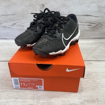 Botines de béisbol Nike Alpha Huarache 4 Keystone talla 11C niños negros envío gratuito Foto 1 de 4