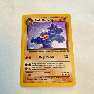 Dark Machamp - Team Rocket (#10/82) - Unlimited Holo (EN) - WOTC 2000 - RAW (MP) - Image 1 of 3