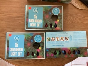 3 Vintage GE 15 Cool Bright Light Set Christmas Bulbs C7 General Electric New - Picture 1 of 8