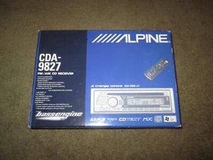 NOS Rare Oldschool ALPINE CDA-9827 CD Player XM SAT Ready MP3/WMA/AAC - Picture 1 of 16
