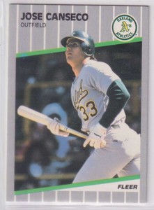Jose Canseco 1989 Fleer #5 Athletics {0410