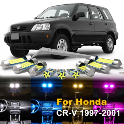 Interior License Plate LED Light Package Kit FOR 1997-2001 Honda CRV CR-V 8Pcs Foto 1 de 4