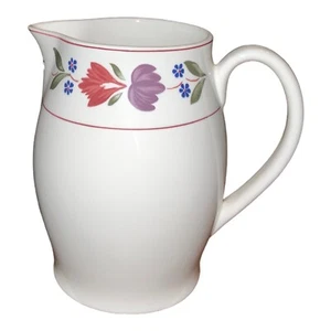 Adams Old Colonial Large Jug 1.5 Pints Floral English Ironstone Height 6.5” - Picture 1 of 7