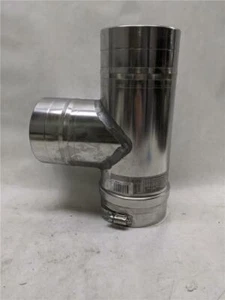 Duravent FST4 FasNSeal AL29-4C Special Gas Vent Pipe Single Wall Tee Type BH - Picture 1 of 3