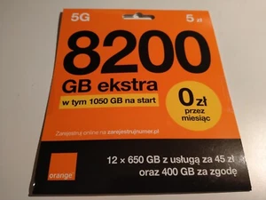 CARTE SIM ORANGE POLOGNE za darmo 8200 Go - ENVOI RAPIDE - Photo 1 sur 2