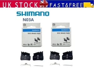 2 Pair Shimano N03A Disc Brake Pads Resin Ice Tech MTB DEORE XT XTR M8120 UK - Picture 1 of 5