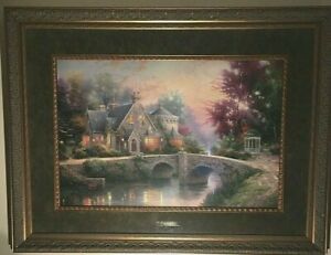 Lamplight Manor, Thomas Kinkade, Signed and #757/970 Artist Proof(A/P) on Canvas