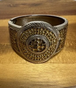 Armband Silberfarben Bernsteinfarben Statement Armband. - Bild 1 von 4