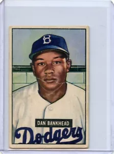 Bowman Dan Bankhead Brooklyn Dodgers 1951 #225 ⭐️💥🎯 Original - Imagen 1 de 2