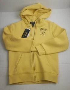 Polo Ralph Lauren Unisex Kids Yellow Full Zip Hooded Pocktes Jacket Size 7 - Picture 1 of 4