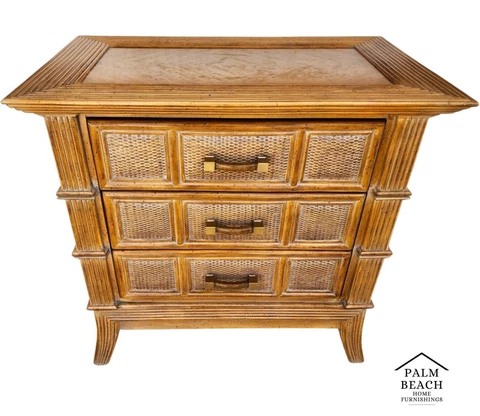 Boho Bamboo Wicker Nightstand Chest by Lexington Cover