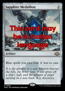 MTG SAPPHIRE MEDALLION EXC - MEDAGLIONE DI ZAFFIRO 296 - MH3 - MAGIC - Picture 1 of 1