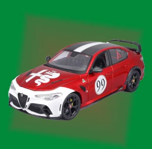BBURAGO Alfa Romeo Giulia GTAm#99 Red Metallic with Black Top and White Graphics - Picture 1 of 5