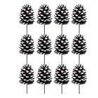 12Pcs Natural Pine Cone Picks with Wired Stems 8.3 Inch Tall for Xmas R4F82936