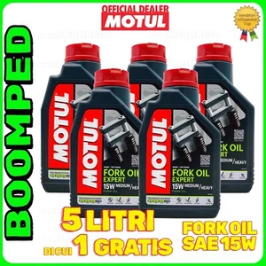 OLIO FORCELLE IDRAULICHE MOTUL FORK OIL 15W 5 LITRI MOTO SCOOTER 05MO04 - Foto 1 di 4