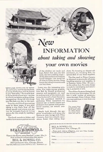 Bell & Howell Filmo Movie Camera Woman Taking Home Movies Vintage Print Ad 1928 - Picture 1 of 1