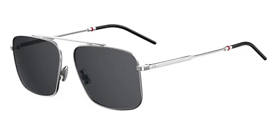 Dior Sunglasses DIOR0220S 010IR 58mm Black Palladium Grey Lens Square 0220S - Image 1 of 4