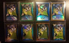 2008 Bowman Chrome Chris Long RC SP Auto Gold, Blue, Green, refractor 8-card lot