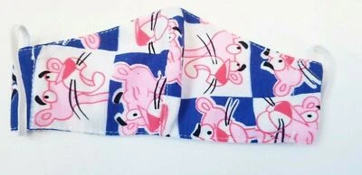HANDMADE Pink Panther cat FACE COVER MASK custom children Kid child WASHABLE - Image 1 of 4