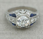 Vintage Bridal Engagement Charm Ring 14K White Gold Over 2 Ct Simulated Diamond