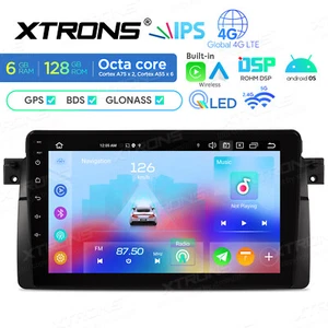 QLED 9" Android 14 Car Stereo 8-Core 6+128GB GPS Radio For BMW 3er E46 Rover MG - Picture 1 of 22