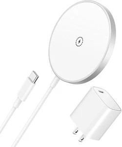 Cargador inalámbrico magnético DimBoom para iPhone 12 - Almohadilla de carga inalámbrica rápida Mag - Imagen 1 de 7