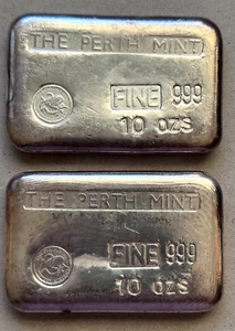 PERTH MINT VINTAGE CONSECUTIVE PAIR TYPE C LOW SERIALS HIGH GRADE WITH LINES - Picture 1 of 6