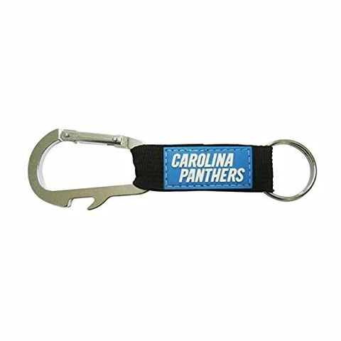 NFL Carolina Panthers Carabineer Keychain, Teal, One Size Cover