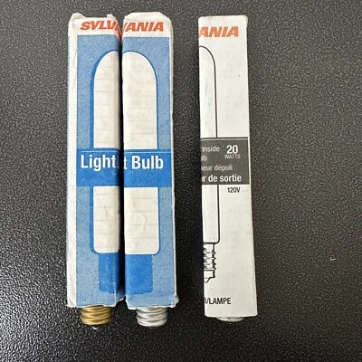 Lot of 3 Sylvania 20W Frosted Exit Sign Bulb T6.5 120V 20T6.5N/IF - Image 1 of 4