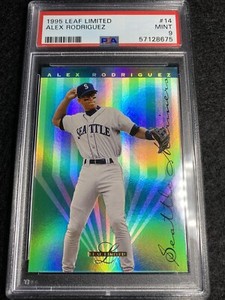 PSA 9 MINT 1995 Leaf Limited #14 Alex Rodriguez Baseball Card LOW POP - only 17