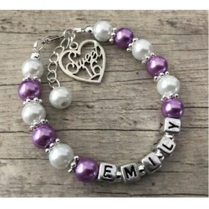 Personalized SWEET 16 Charm Girl's Bracelet-16th Sixteen Birthday Gift/Jewelry - Picture 1 of 2