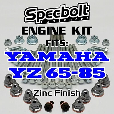 YZ65 YZ80 YZ85 Engine Bolt Kit Rebuild Yamaha YZ 65 80 85 Specbolt OEM ZINC FIN - Bild 1 von 4