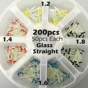 200Pcs Dental Quartz Fiber Post Teeth Restorative Straight 1.2 1.4 1.6 1.8mm - Picture 1 of 12