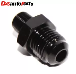 -6AN Male to 1/8NPT Male Thread Aluminum Hose End Fitting Adapter Black EMUSA - Imagen 1 de 6
