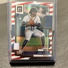Ozzie Albies Freedom Prizm Parallel /46 #174 2022 Panini Donruss Optic