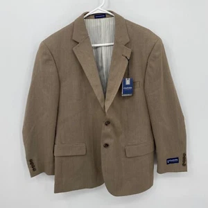 Stafford Essentials Vestito Cappotto Manica Lunga Bottoni Taupe Taglia 40 Corto Uomo - Foto 1 di 11