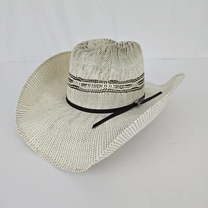 Twister Bangora Straw Cowboy Hat - Size 6 3/4 - Picture 1 of 11