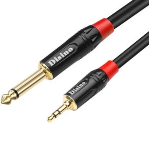 1/4 inch TS to 1/8 inch TRS Cable, 1/4" TS Mono to 1/8 inch(3.5mm) TRS Stereo... - Picture 1 of 7