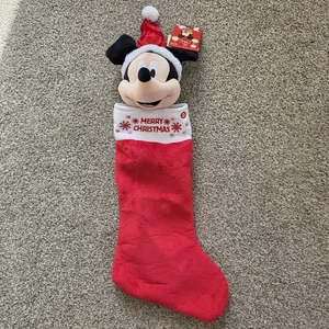 Animierter musikalischer Frohe Weihnachten Mickey Mouse Strumpf Kopf 27,5 Zoll bewegt Ohren - Bild 1 von 10