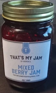 Fresh Fruit Mixed Berry JAM /Preserves 16 ounces. Made in California. - Picture 1 of 2