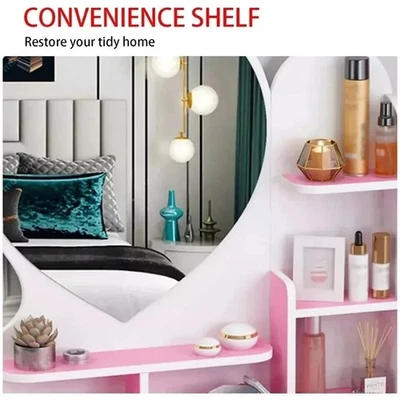 CECARO GROUP Postazione Trucco Tavolo Makeup Specchiera Toeletta con Specchio a Cuore