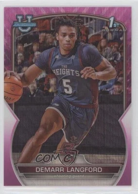 2022-23 Bowman U Chrome Pink Wave Refractor /125 Demarr Langford #53 - Image 1 of 2
