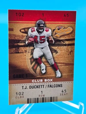 TJ Duckett 2003 Fleer Authentix 70/100 #85 Falcons MSU - Image 1 of 2