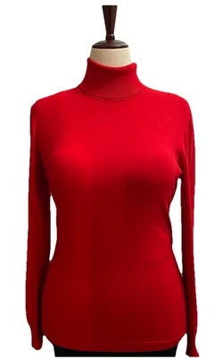 Antonio Melani Aela Turtleneck Top Womens Size XL Red Knit Long Sleeve Sweater - Image 1 of 4