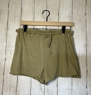 American Eagle Aerie paperbag boxer shorts-Women’s Green Small Raw Hem - Image 1 of 3