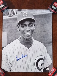 Ernie Banks Signed 16x20 Photo JSA COA Chicago Cubs Vertical HOF Mr. Cub MVP A - Picture 1 of 3