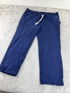Polo Ralph Lauren Y2K Jogginghose Herren XL dunkelblau Fleece Kordelzug Bündchen Saum - Bild 1 von 11